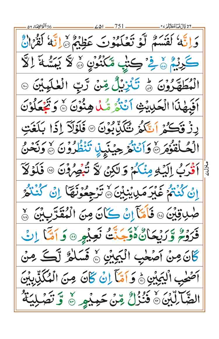 Surah Al-Waqiah Tajweed - Page 5